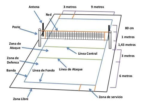 Total 65 Imagen Cancha De Voleibol Con Sus Medidas Para Dibujar