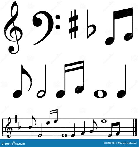 Music Notes And Symbols Stock Images - Image: 2462904