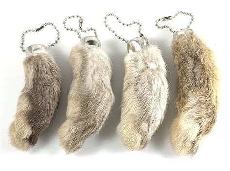 Rabbit Rabbits Foot KEYCHAIN WHITE/NATURAL 4 Pieces - Etsy