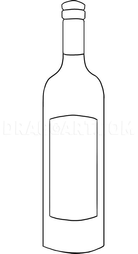 How to Draw a Wine Bottle Step by Step