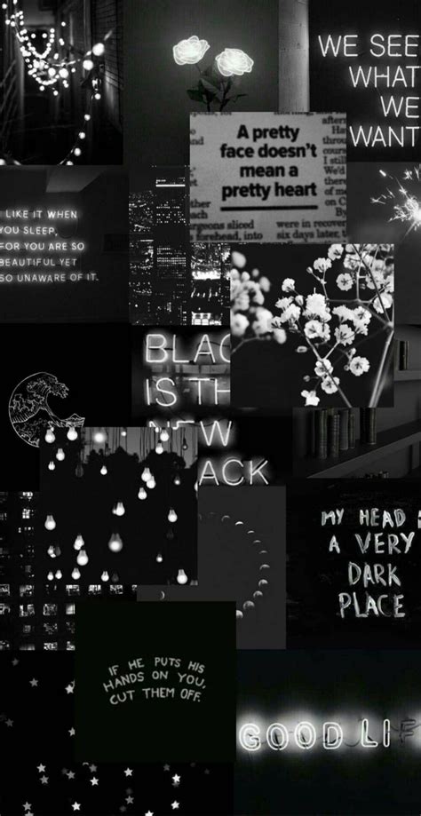 Aesthetic Black Collage Wallpapers - Wallpaper Cave