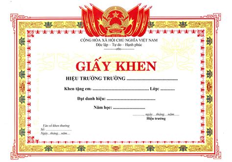 Tải 20+ mẫu giấy khen học sinh Tiểu Học, THPT, THCS