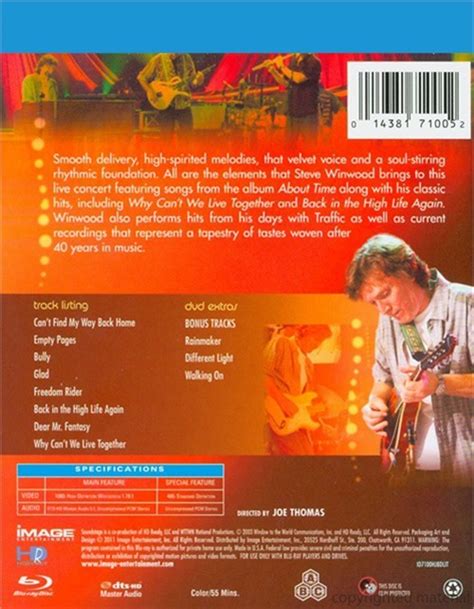 Steve Winwood: Live In Concert (Blu-ray 2004) | DVD Empire