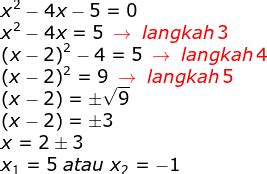 melengkapkan kuadrat sempurna Konsep dan contoh soal persamaan kuadrat ...