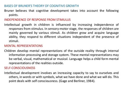 Cognitive development jerome s bruner