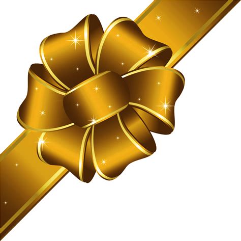 Gold Ribbon Bow Png | Free PNG Image