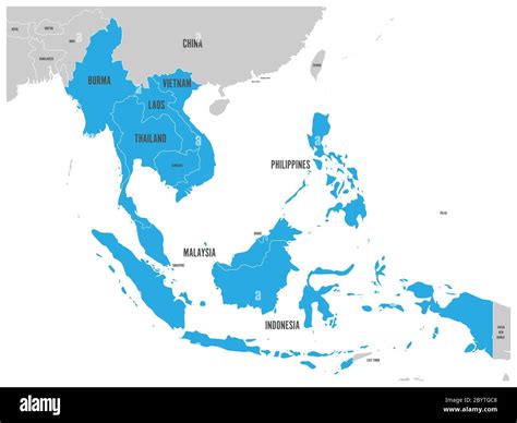 Asean Map, Free Vector | Asean map illustration, More images for asean ...