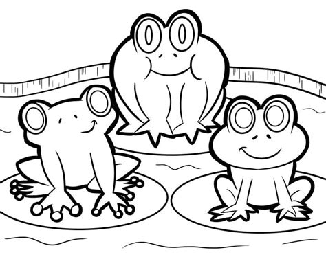 Cute Frogs coloring page - Download, Print or Color Online for Free