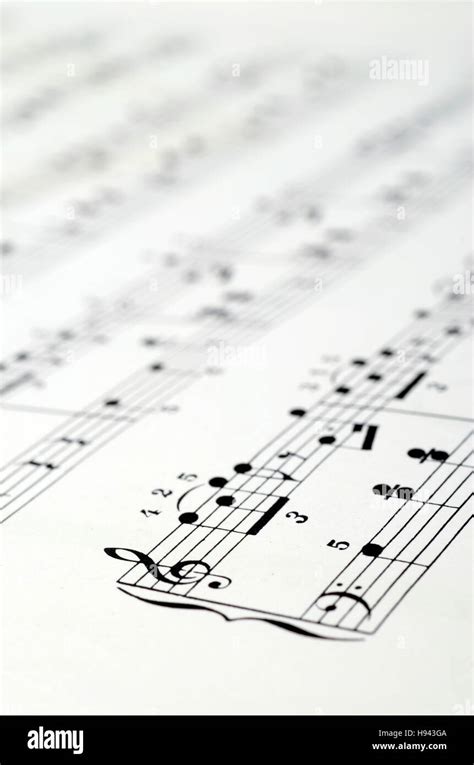 Close up of Music score background : piano notes Stock Photo - Alamy