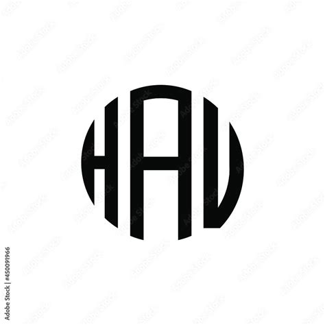 HAU letter logo design. HAU modern letter logo with black background ...