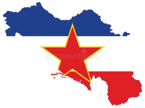 Yugoslavia Flag Map