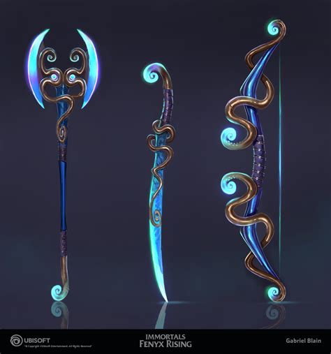 ArtStation - immortals fenyx rising weapons, Gabriel Blain Fantasy ...