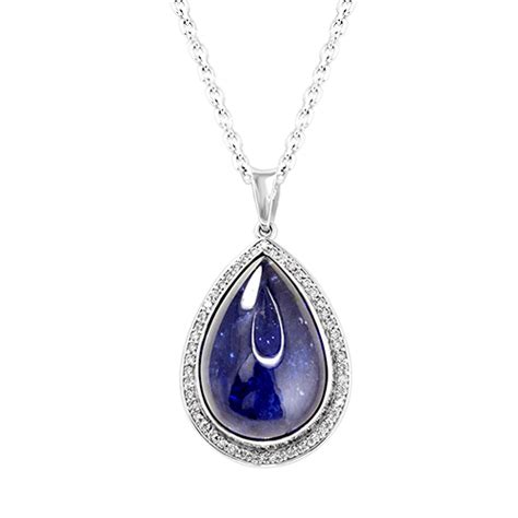 Pear Shape Tanzanite Necklace - Jewelry Designs