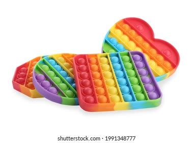 Rainbow Pop Fidget Toys On White Stock Photo 1981884866 | Shutterstock