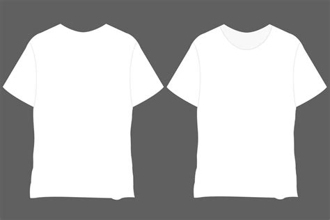 TShirt Mockup vector template. Blank white T-Shirts Front view ...