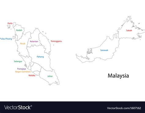 Map Of Malaysia Outline Silhouette Of Malaysia Map Illustration | Porn ...