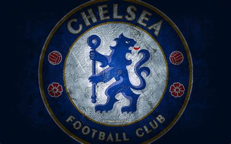 Chelsea FC, English football club, blue stone background, Chelsea FC ...