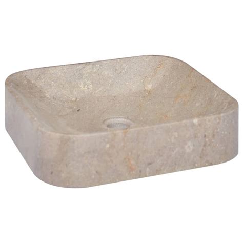 VidaXL 15.7'' Marble Square Vessel Bathroom Sink | Wayfair