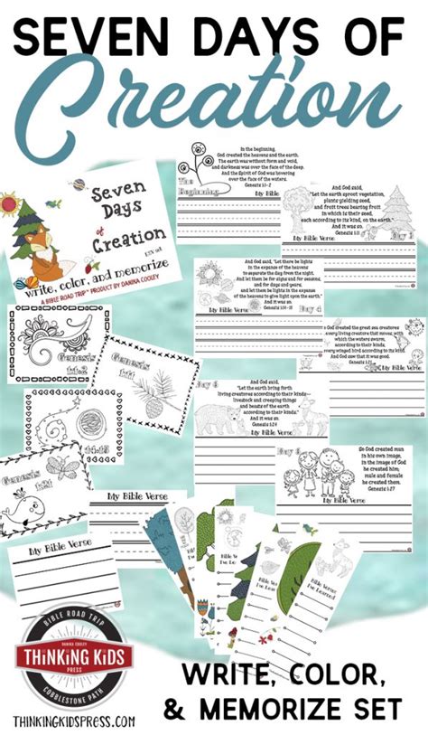 Seven Days of Creation in Order | Write, Color, and Memorize Set for ...