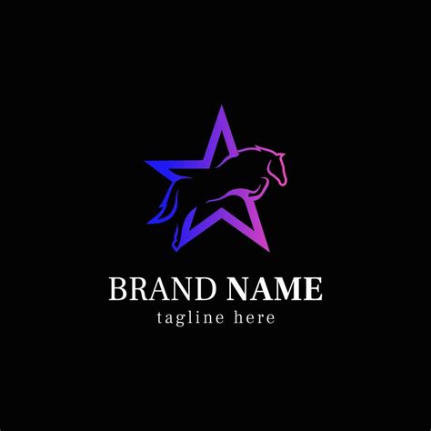 star horse neon logo 17133616 Vector Art at Vecteezy