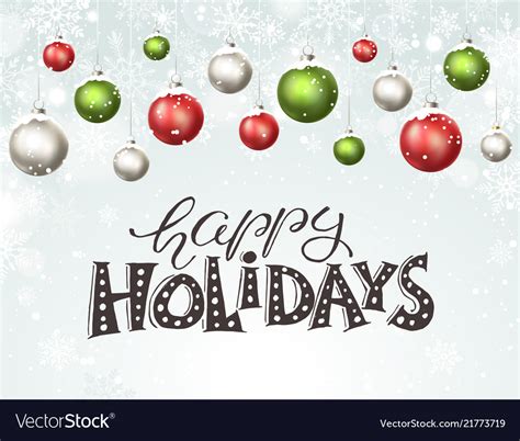 Happy holidays greeting card Royalty Free Vector Image