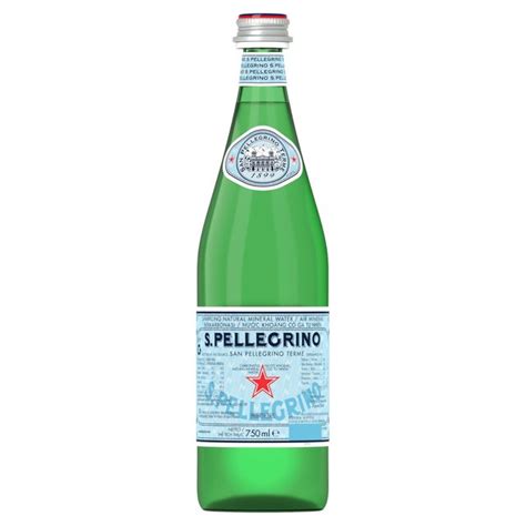 San Pellegrino Sparkling Mineral Water Glass Bottle 750ml from Ocado