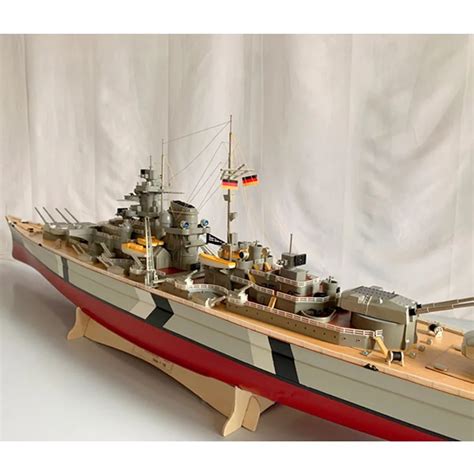 1/150 RC Ship RTR Version Bismarck Battleship Model FRP Hull 1.68m ...