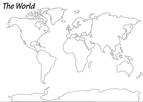 Outline Map Of The World