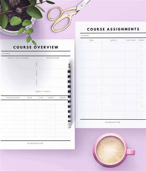 Student Planner Printable (15 Pages) | ShineSheets