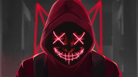 2560x1440 Red Mask Neon Eyes 4k 1440P Resolution ,HD 4k Wallpapers ...