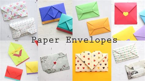 8 Easy Paper Envelopes | DIY Origami Tutorial | Ventuno Art - Crafts Road