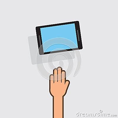 Hand Grabbing For Phone Stock Vector - Image: 53480123