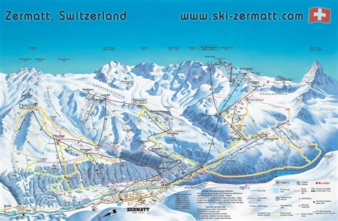 Zermatt, Switzerland - Ski map / Piste map / Trail map | Zermatt ...