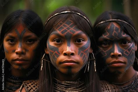 Women of the Amazon tribe Stock Photo | Adobe Stock