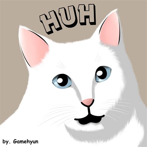 Animated Twitch Emote, Huh Cat Emote for Streamers. white - Etsy