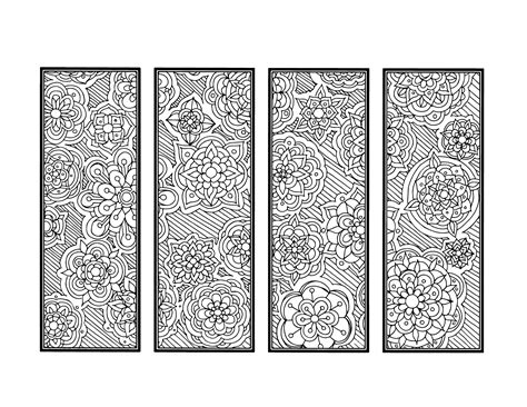 DIY Mandala Bookmarks Printable Coloring Page Adult Coloring | Etsy