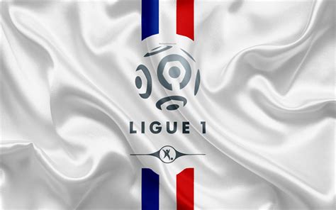 Download wallpapers France Ligue 1, logo, emblem, 4k, French flag ...