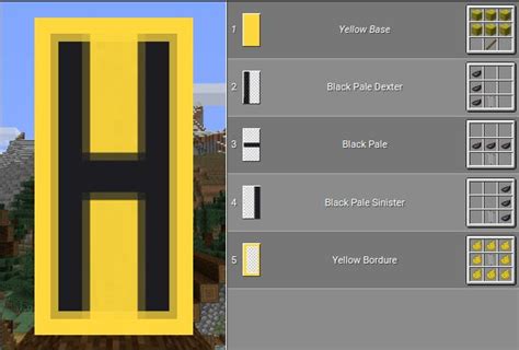 Banner - H - (Black on Yellow) | Minecraft architecture, Minecraft ...