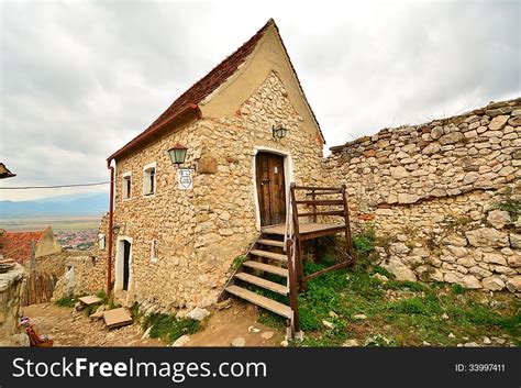 House Inside The Medieval Fortress Of Rasnov. - Free Stock Images ...