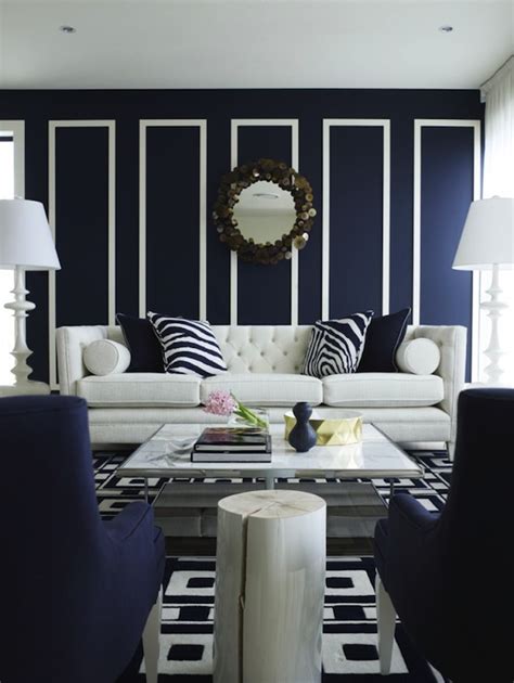 Navy Blue Accent Wall Design Ideas