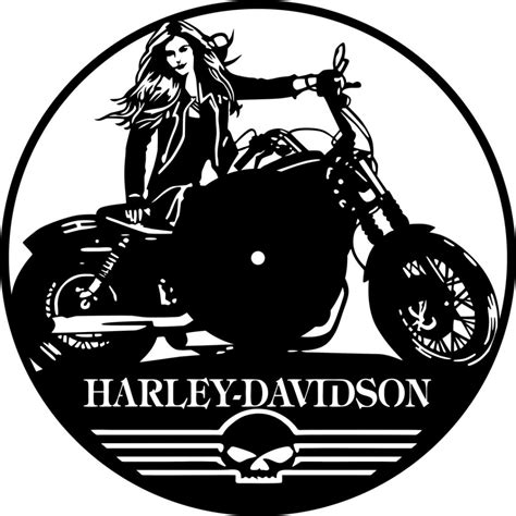 Harley-Davidson DXF download wall clock vector DXF download - Free Vector