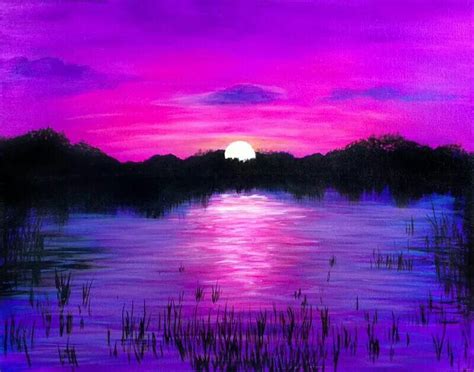 Pink And Purple Sky Painting - SKYBDR