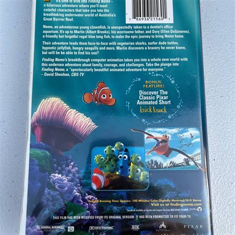 Finding Nemo Pixar Disney VHS Movie - Etsy