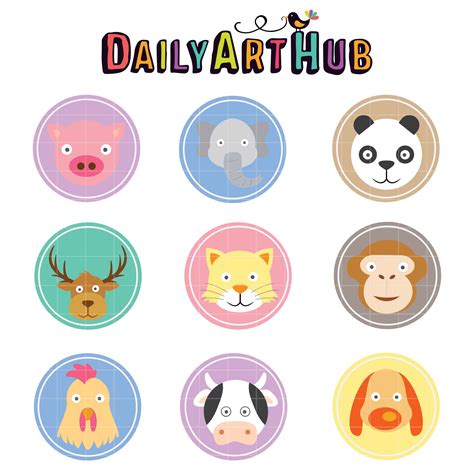 Animal Badges Clip Art Set – Daily Art Hub – Free Clip Art Everyday