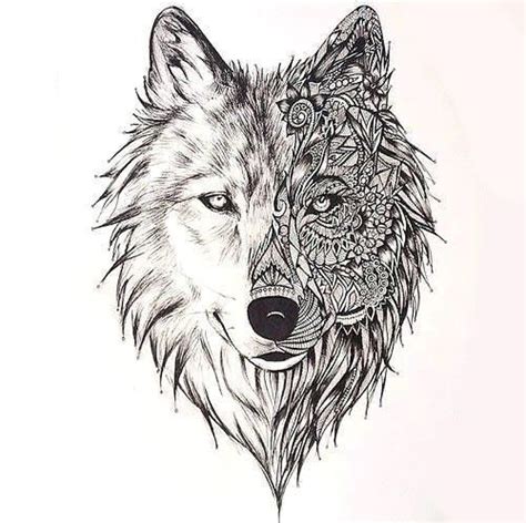 Amazing Wolf Face Tattoo Design | Wolf tattoo design, Geometric wolf ...