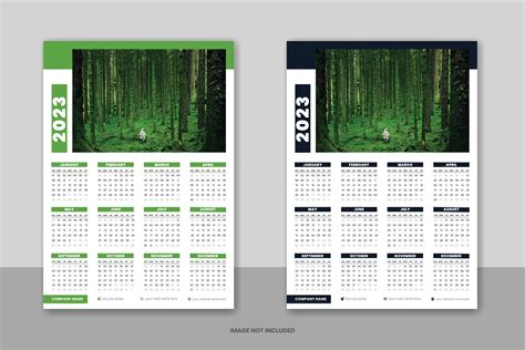 Modern Wall Calendar 2023 Template by Pixeness on Dribbble