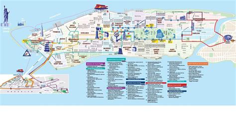 New York hop on hop off bus map - NYC hop on hop off bus map (New York ...