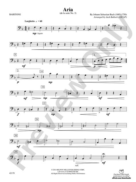 Aria: Baritone B.C.: Baritone B.C. Part - Digital Sheet Music Download