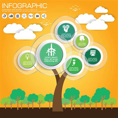 Nature infographics design templates set, vector eps10 illustration ...