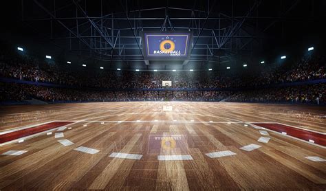 Basketball Court Background Wallpaper